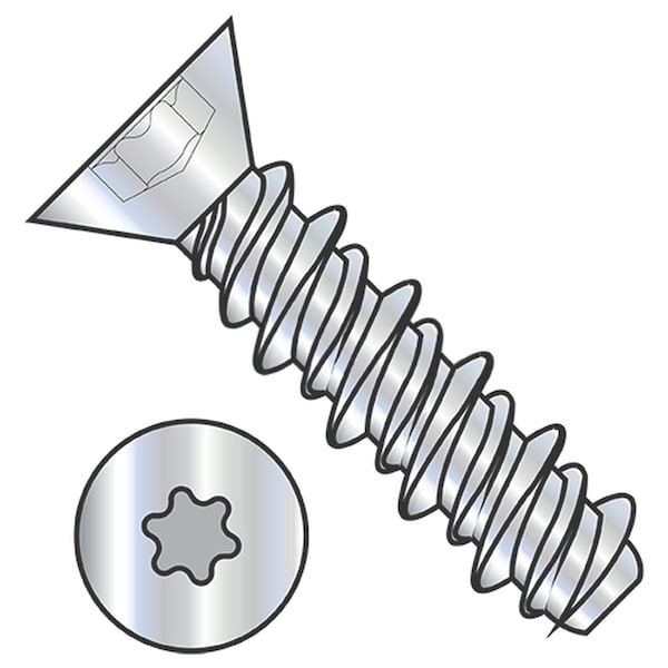 Usa Industrials Self-Drilling Screw, #8-18 x 1", Zinc Plated Steel Flat Head Torx Drive BULK-SCRW-13012 - main